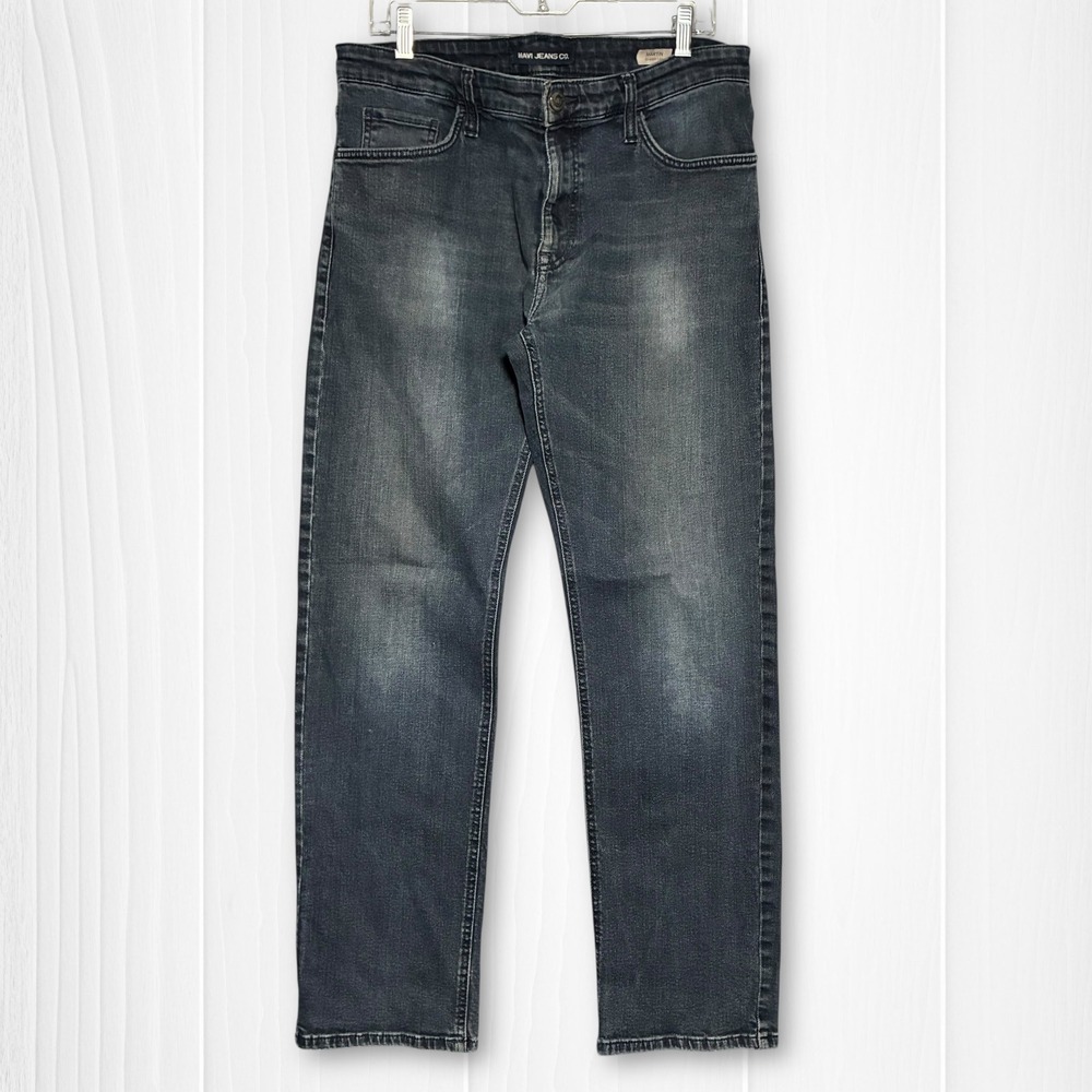 Mavi Martin Straight Leg Jeans Mens 34x32 Faded Dark Wash